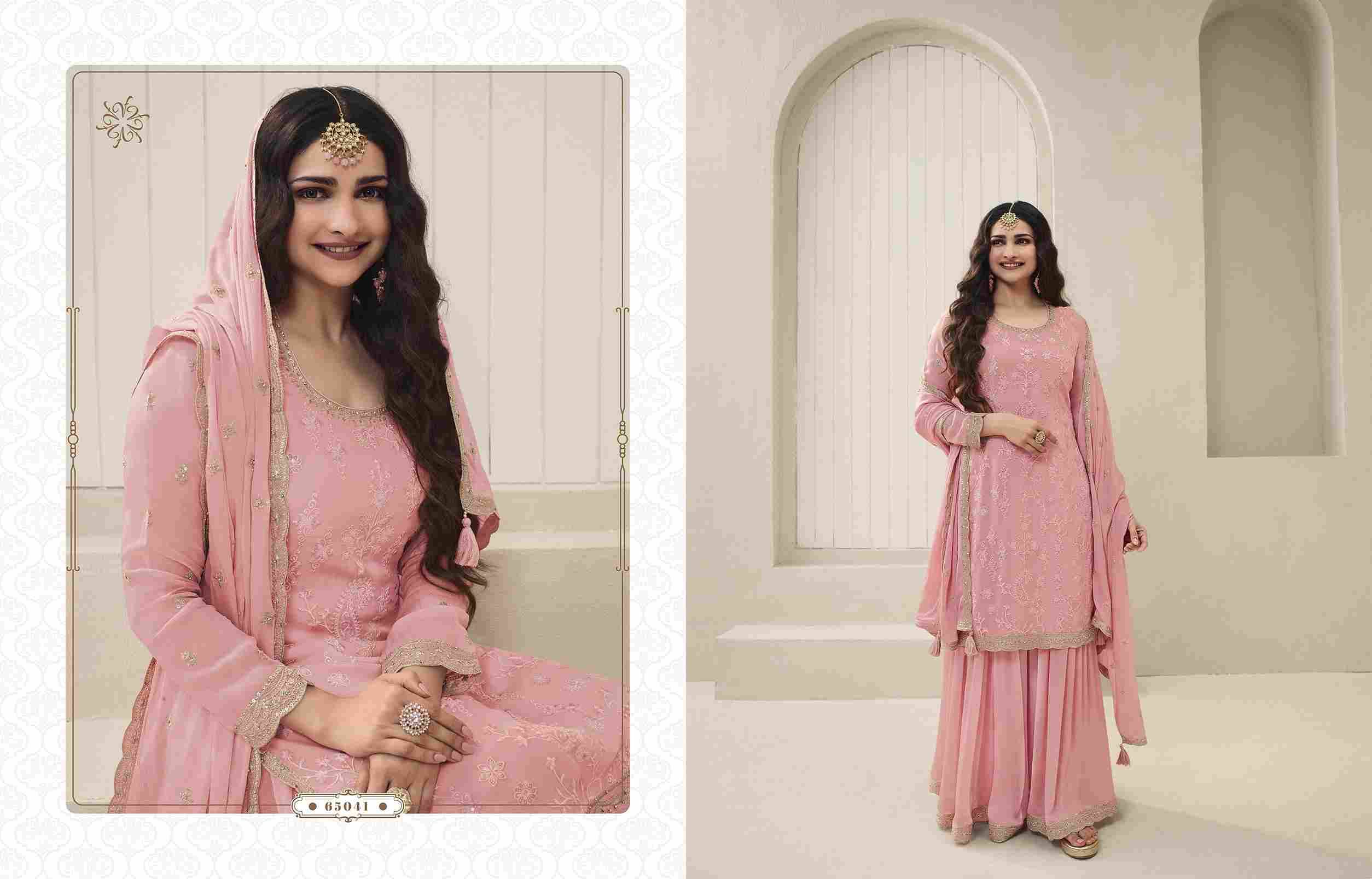 Sangini By Vinay Fashion 65041 To 65046 Series Beautiful Sharara Suits Colorful Stylish Fancy Casual Wear & Ethnic Wear Organza Embroidered Dresses At Wholesale Price