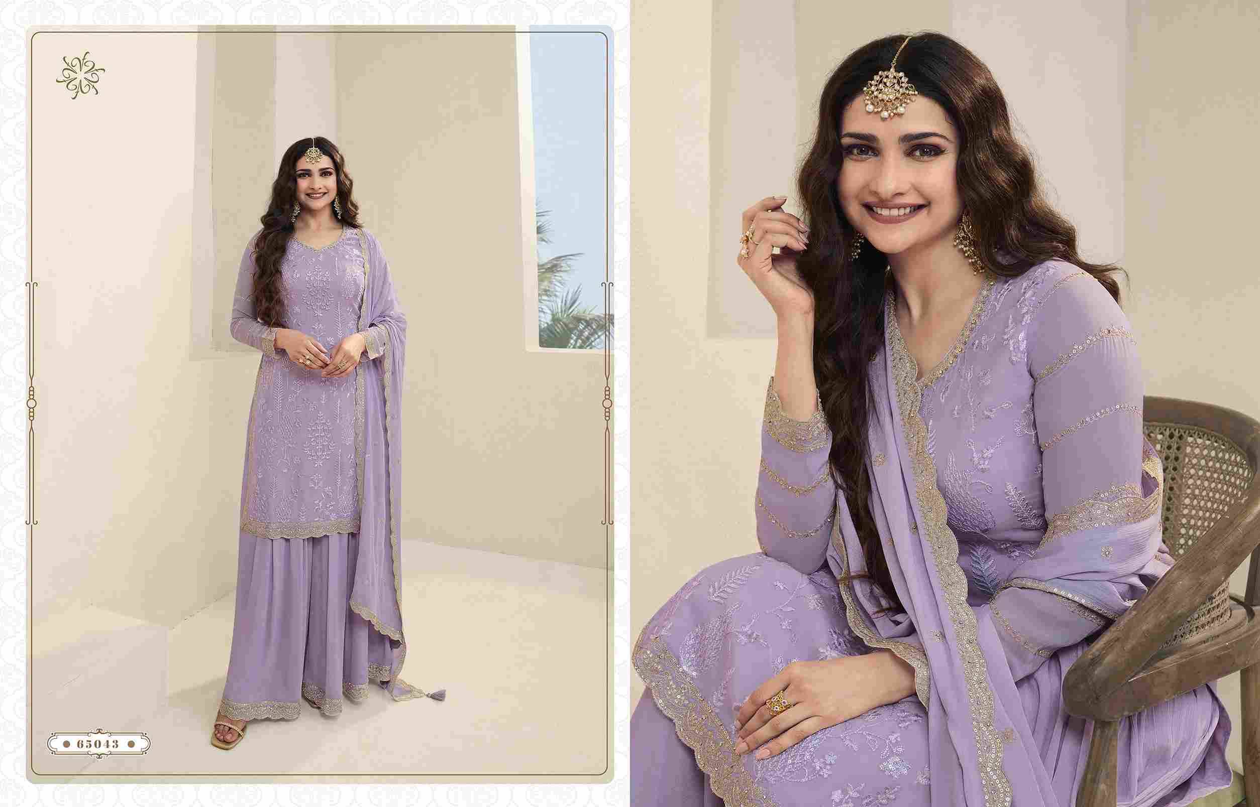 Sangini By Vinay Fashion 65041 To 65046 Series Beautiful Sharara Suits Colorful Stylish Fancy Casual Wear & Ethnic Wear Organza Embroidered Dresses At Wholesale Price
