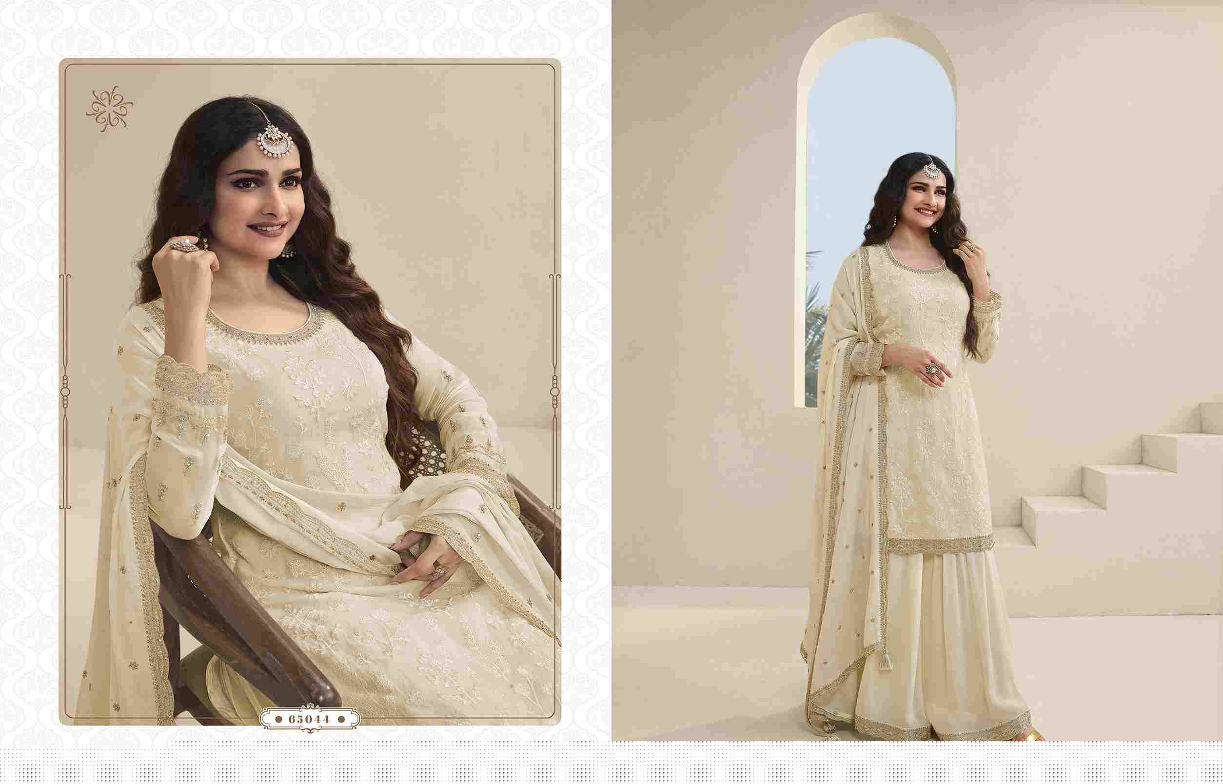 Sangini By Vinay Fashion 65041 To 65046 Series Beautiful Sharara Suits Colorful Stylish Fancy Casual Wear & Ethnic Wear Organza Embroidered Dresses At Wholesale Price