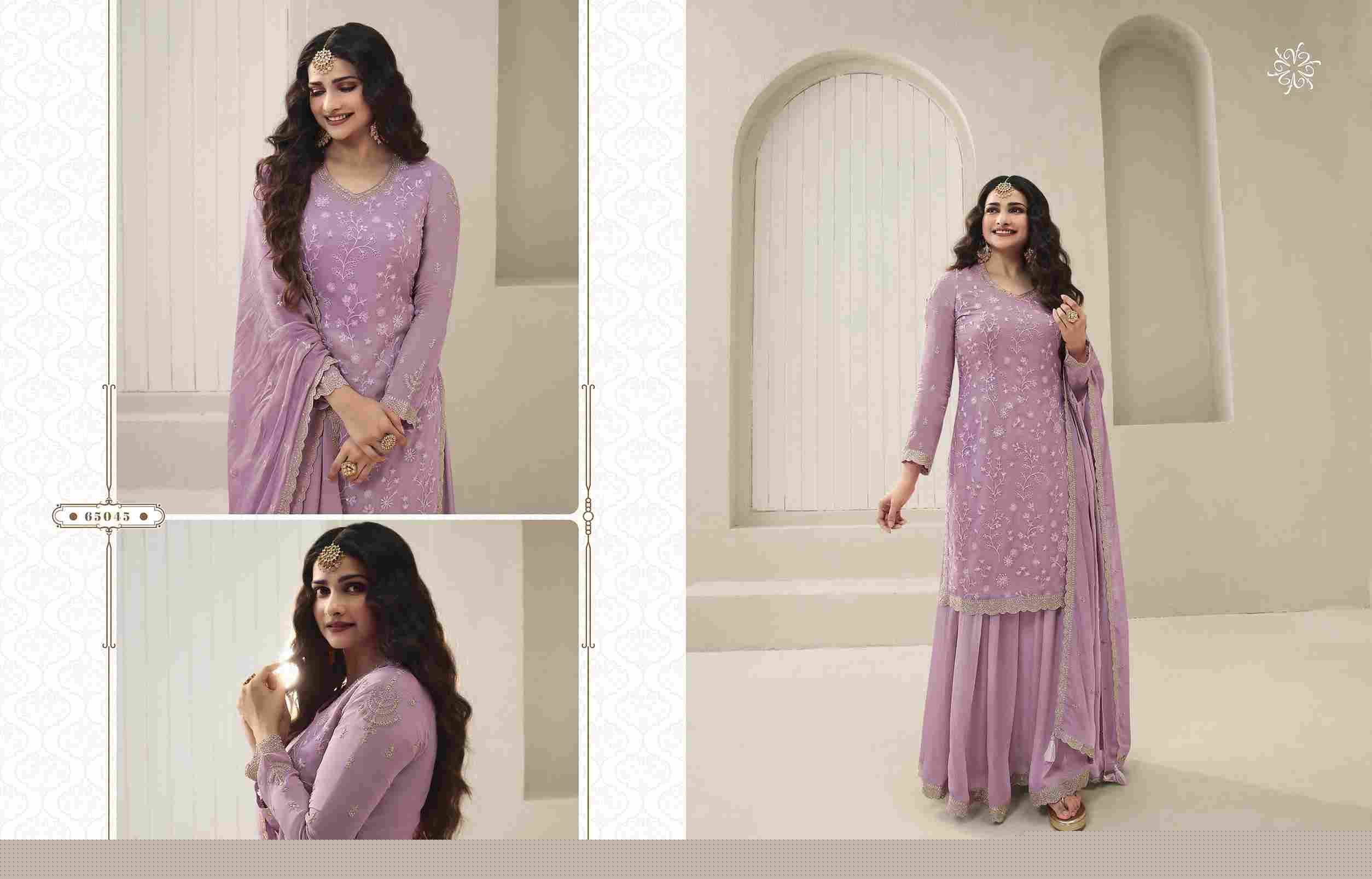 Sangini By Vinay Fashion 65041 To 65046 Series Beautiful Sharara Suits Colorful Stylish Fancy Casual Wear & Ethnic Wear Organza Embroidered Dresses At Wholesale Price