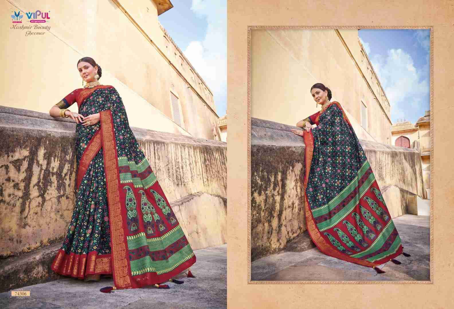 Kashmir Beauty Ghoomar By Vipul Fashion 74304 To 74321 Series Indian Traditional Wear Collection Beautiful Stylish Fancy Colorful Party Wear & Occasional Wear Fancy Sarees At Wholesale Price