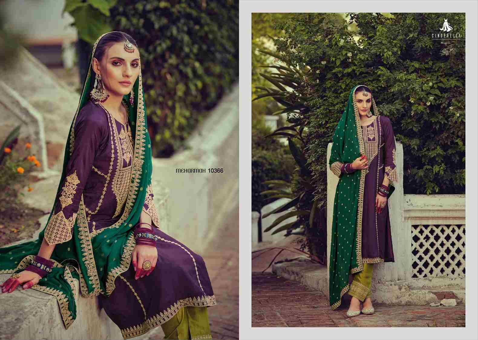 Raj Bari By Cinderella 10361 To 10366 Series Beautiful Festive Suits Colorful Stylish Fancy Casual Wear & Ethnic Wear Pure Bemberg Silk Dresses At Wholesale Price