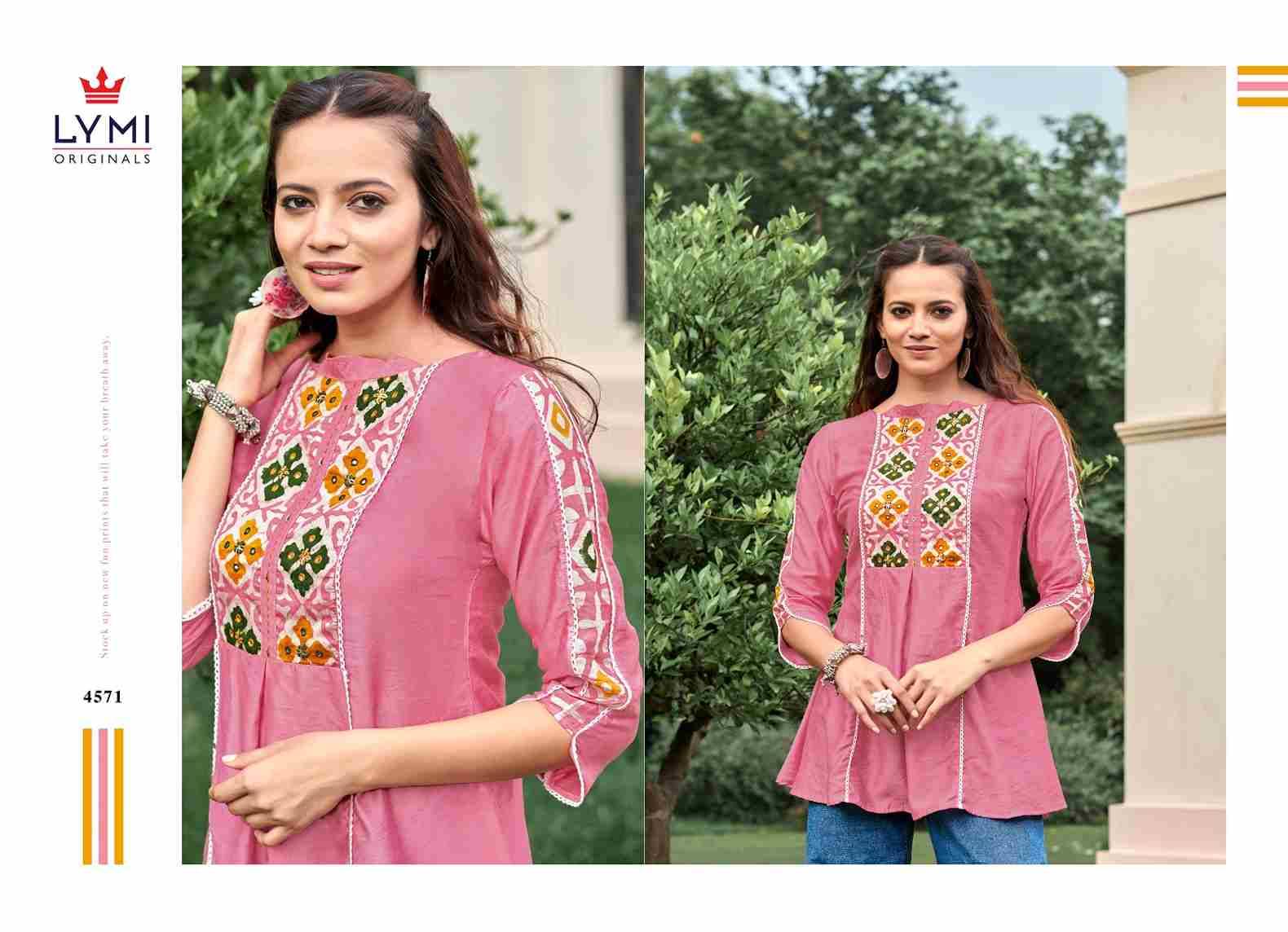 Fusion By Lymi Originals 4571 To 4575 Series Designer Stylish Fancy Colorful Beautiful Party Wear & Ethnic Wear Collection Viscose Print Tops At Wholesale Price