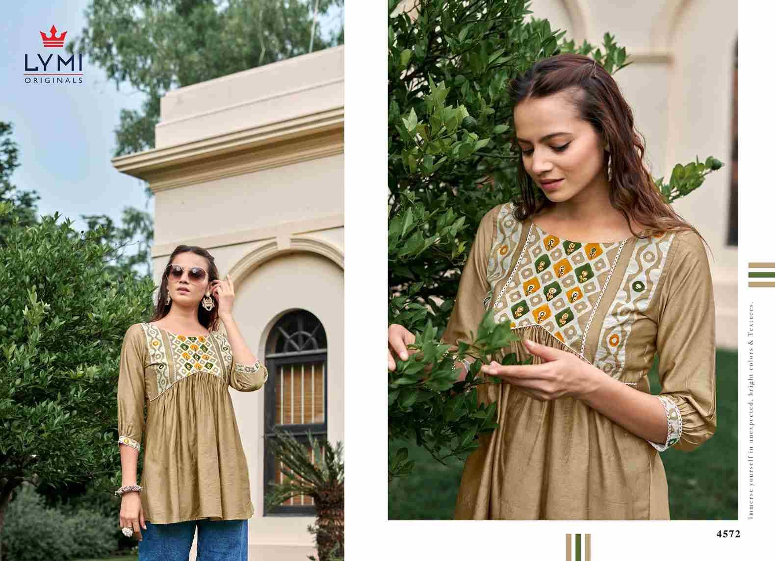 Fusion By Lymi Originals 4571 To 4575 Series Designer Stylish Fancy Colorful Beautiful Party Wear & Ethnic Wear Collection Viscose Print Tops At Wholesale Price