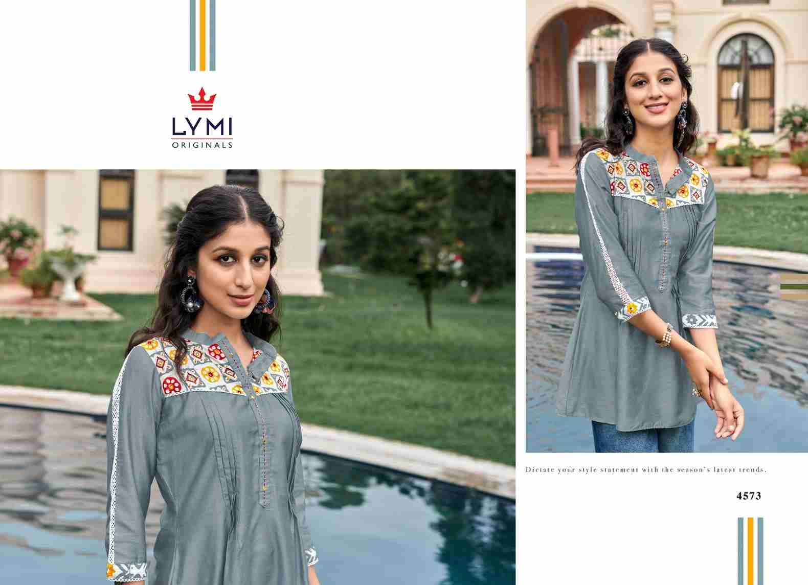 Fusion By Lymi Originals 4571 To 4575 Series Designer Stylish Fancy Colorful Beautiful Party Wear & Ethnic Wear Collection Viscose Print Tops At Wholesale Price