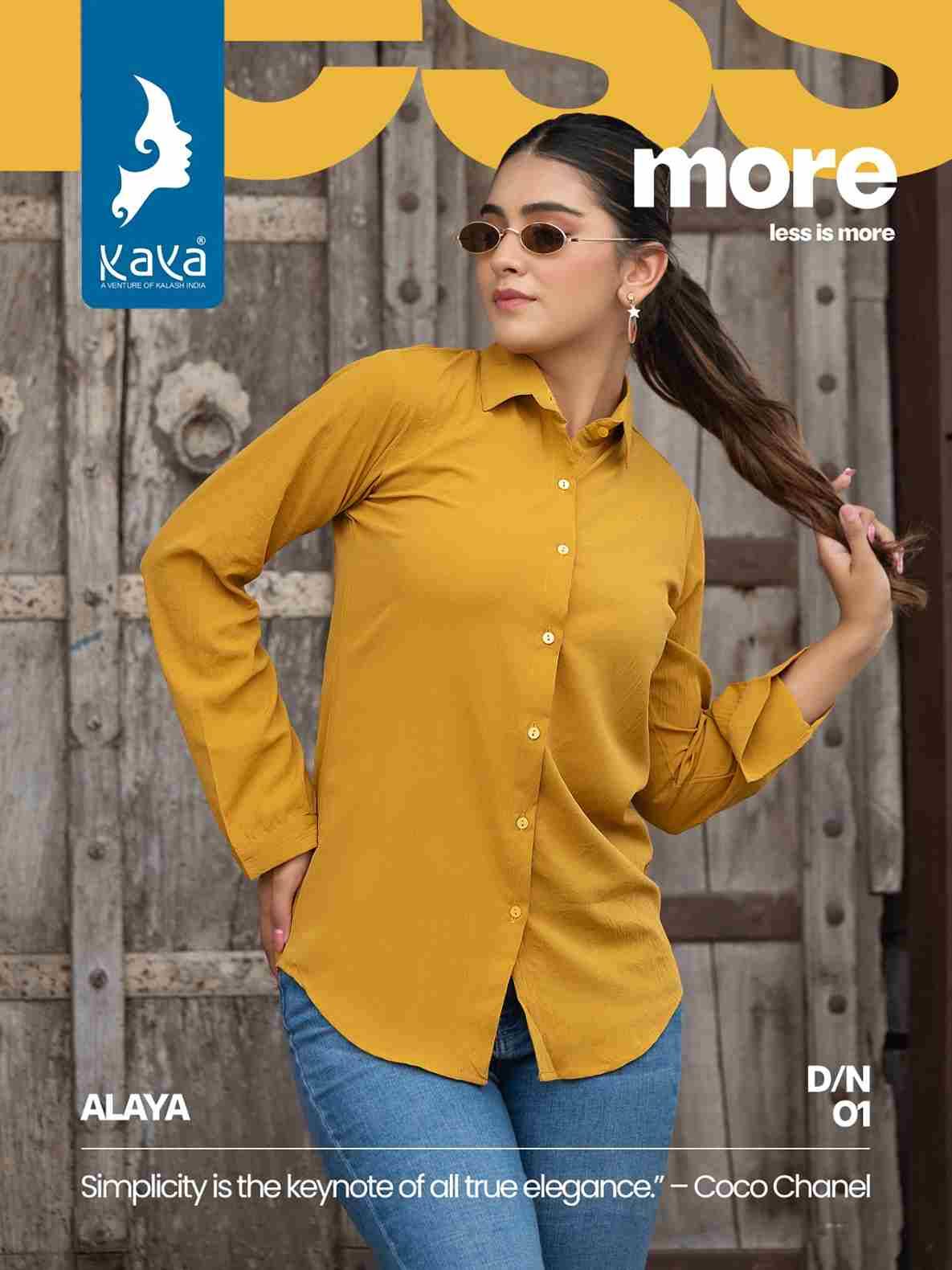 Alaya By Kaya 01 To 08 Series Designer Stylish Fancy Colorful Beautiful Party Wear & Ethnic Wear Collection Poly Lycra Tops At Wholesale Price