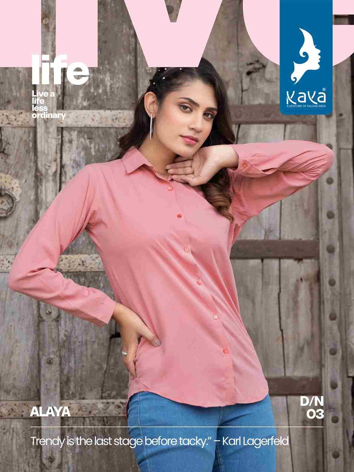 Alaya By Kaya 01 To 08 Series Designer Stylish Fancy Colorful Beautiful Party Wear & Ethnic Wear Collection Poly Lycra Tops At Wholesale Price