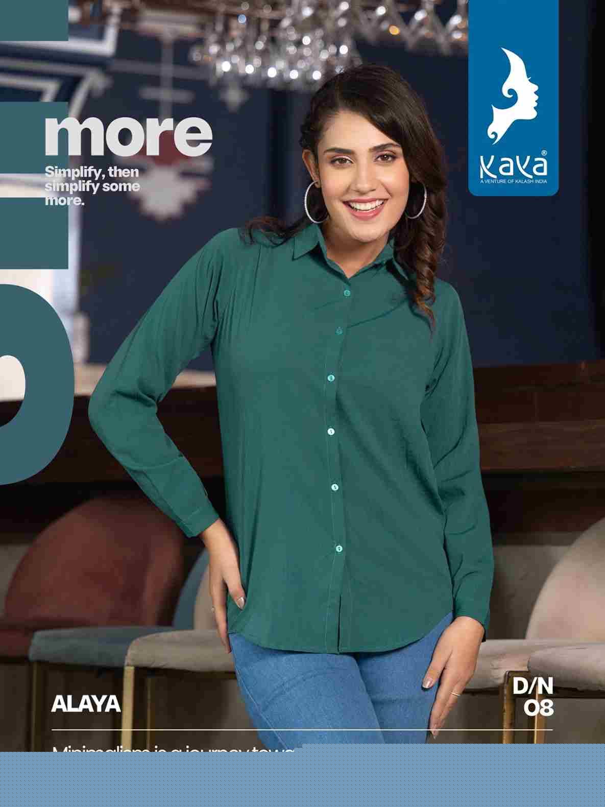 Alaya By Kaya 01 To 08 Series Designer Stylish Fancy Colorful Beautiful Party Wear & Ethnic Wear Collection Poly Lycra Tops At Wholesale Price