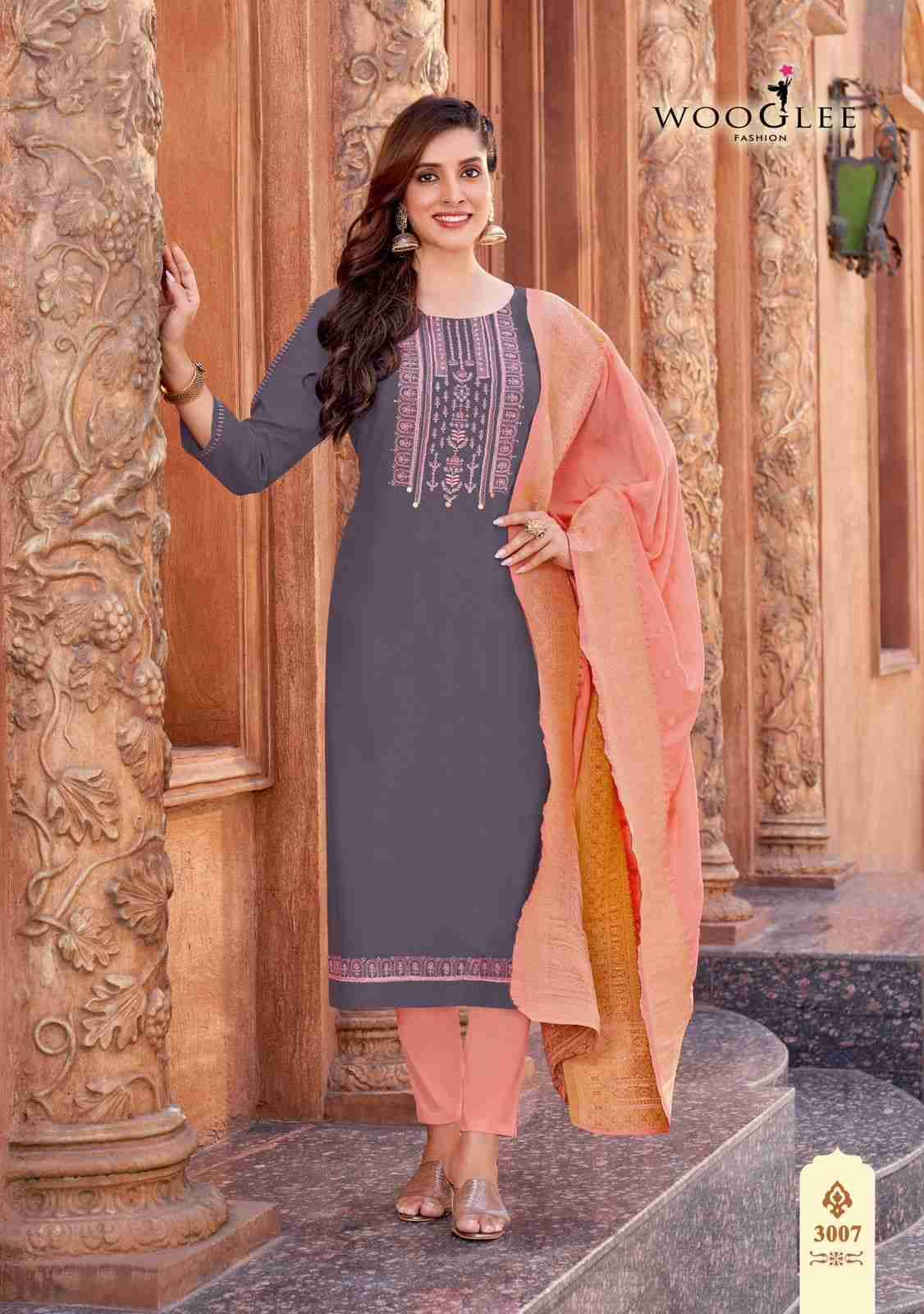 Madhurya Vol-2 By Wooglee 3007 To 3012 Series Beautiful Festive Suits Colorful Stylish Fancy Casual Wear & Ethnic Wear Rayon Weaving Dresses At Wholesale Price