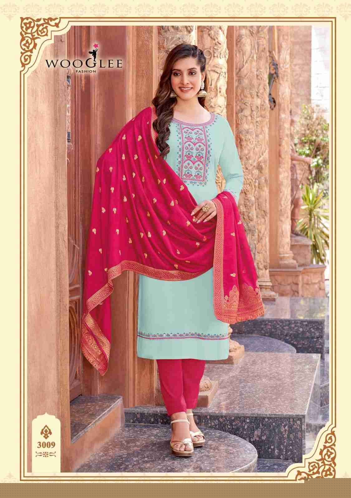Madhurya Vol-2 By Wooglee 3007 To 3012 Series Beautiful Festive Suits Colorful Stylish Fancy Casual Wear & Ethnic Wear Rayon Weaving Dresses At Wholesale Price