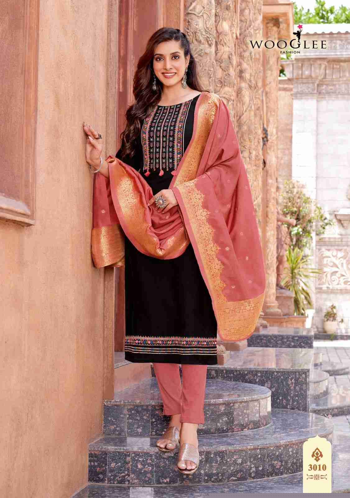 Madhurya Vol-2 By Wooglee 3007 To 3012 Series Beautiful Festive Suits Colorful Stylish Fancy Casual Wear & Ethnic Wear Rayon Weaving Dresses At Wholesale Price