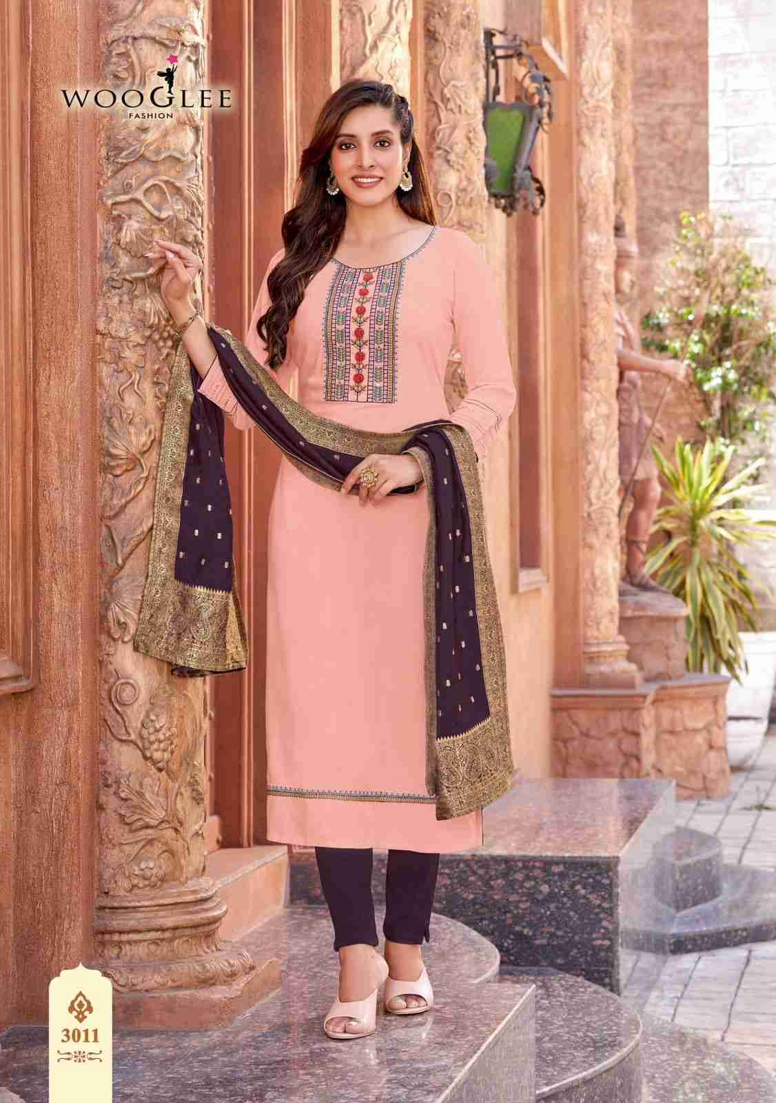 Madhurya Vol-2 By Wooglee 3007 To 3012 Series Beautiful Festive Suits Colorful Stylish Fancy Casual Wear & Ethnic Wear Rayon Weaving Dresses At Wholesale Price