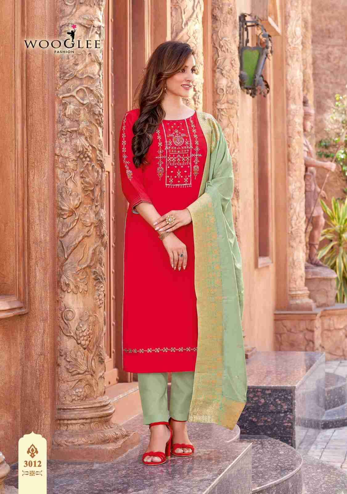 Madhurya Vol-2 By Wooglee 3007 To 3012 Series Beautiful Festive Suits Colorful Stylish Fancy Casual Wear & Ethnic Wear Rayon Weaving Dresses At Wholesale Price