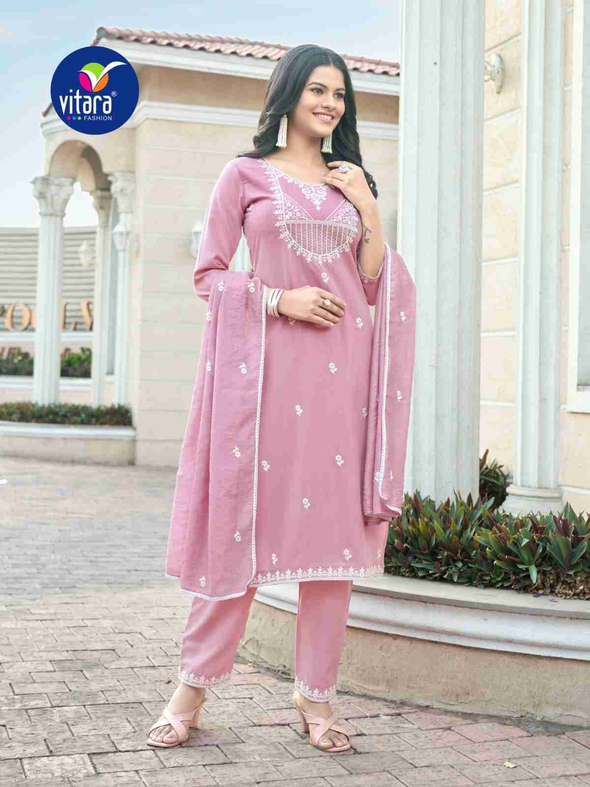 Ornet By Vitara 1001 To 1004 Series Beautiful Festive Suits Colorful Stylish Fancy Casual Wear & Ethnic Wear Slub Cotton Dresses At Wholesale Price