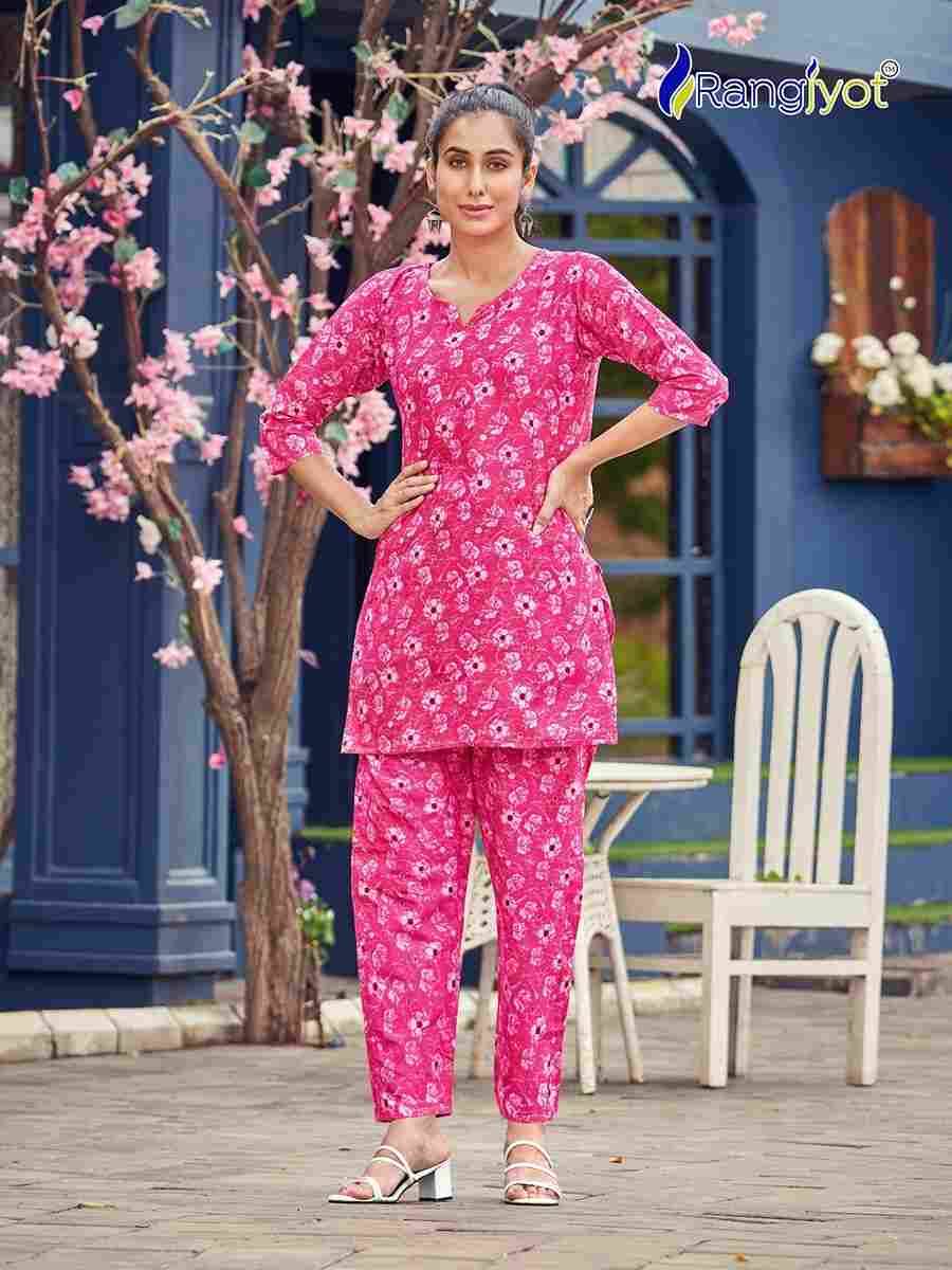 Cotton Naya By Rangjyot Fashion 1001 To 1006 Series Designer Stylish Fancy Colorful Beautiful Party Wear & Ethnic Wear Collection Cotton Print Tops With Bottom At Wholesale Price