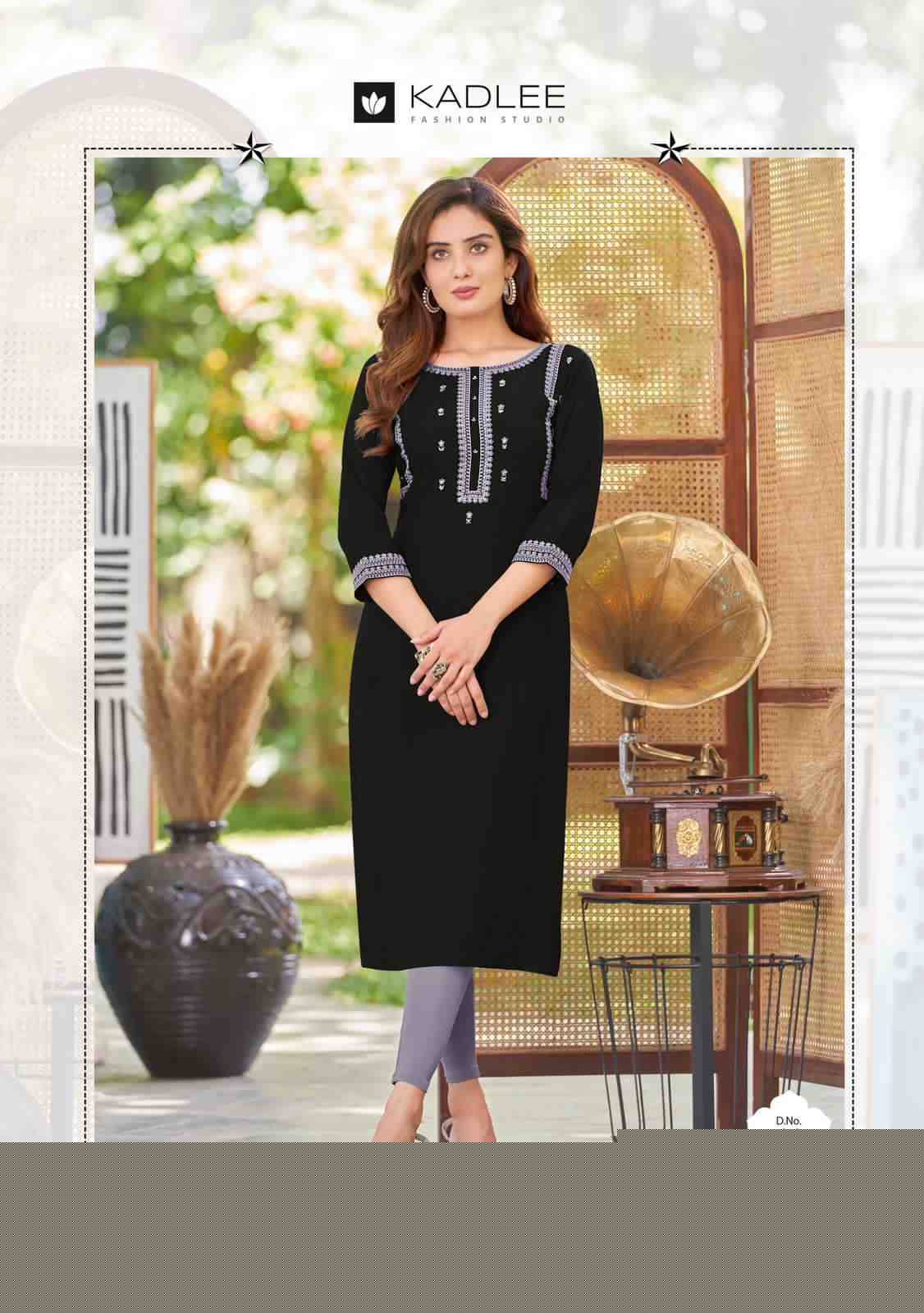Morni By Kadlee 1001 To 1006 Series Designer Stylish Fancy Colorful Beautiful Party Wear & Ethnic Wear Collection Heavy Rayon Embroidered Kurtis At Wholesale Price