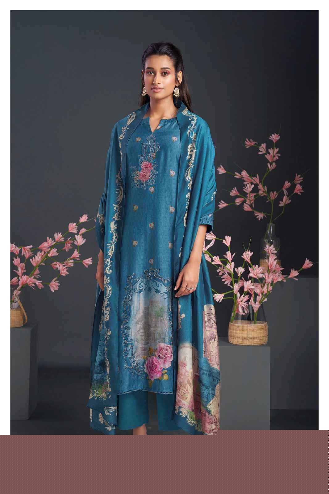 Shayla-1918 By Ganga Fashion 1918-A To 1918-D Series Beautiful Stylish Festive Suits Fancy Colorful Casual Wear & Ethnic Wear & Ready To Wear Bemberg Silk Dresses At Wholesale Price