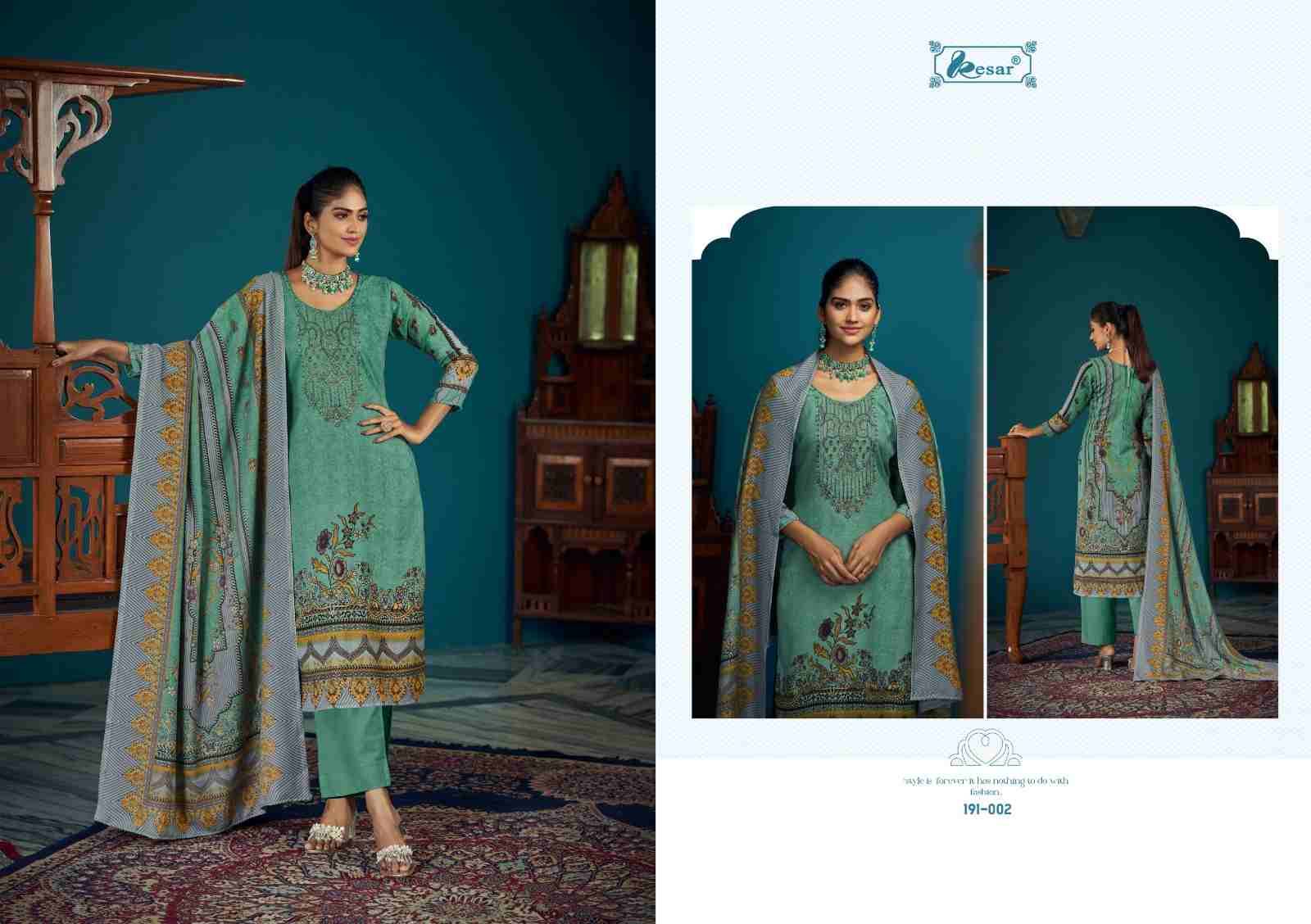 Amira By Kesar 191-001 To 191-006 Series Beautiful Festive Suits Colorful Stylish Fancy Casual Wear & Ethnic Wear Whoolan Dresses At Wholesale Price