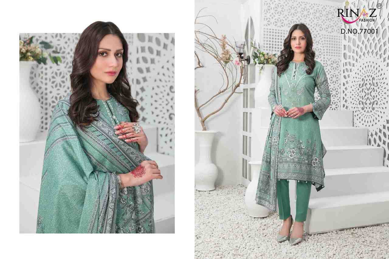 Mehmal Vol-2 By Rinaz Fashion 77001 To 77008 Series Beautiful Pakistani Suits Colorful Stylish Fancy Casual Wear & Ethnic Wear Cambric Cotton Print With Embroidered Dresses At Wholesale Price