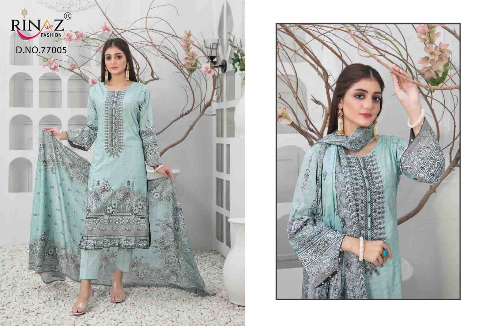 Mehmal Vol-2 By Rinaz Fashion 77001 To 77008 Series Beautiful Pakistani Suits Colorful Stylish Fancy Casual Wear & Ethnic Wear Cambric Cotton Print With Embroidered Dresses At Wholesale Price