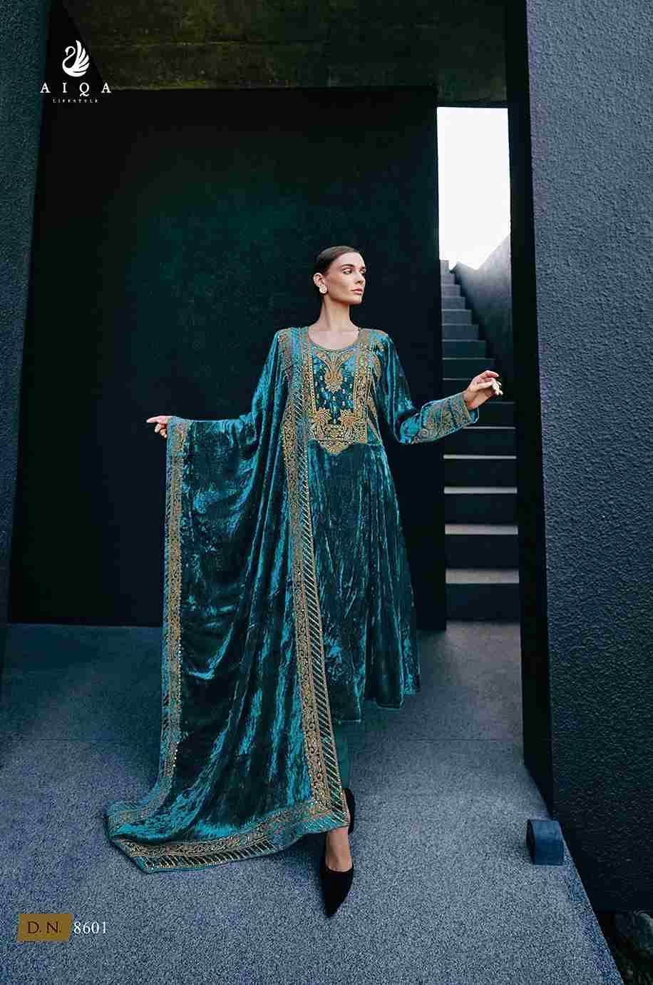 Edinburgh By Aiqa 8601 To 8608 Series Beautiful Stylish Festive Suits Fancy Colorful Casual Wear & Ethnic Wear & Ready To Wear Pure Velvet With Work Dresses At Wholesale Price