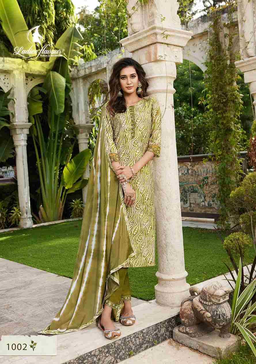 Muskan By Ladies Flavour 1001 To 1004 Series Beautiful Stylish Suits Fancy Colorful Casual Wear & Ethnic Wear & Ready To Wear Modal Chanderi Print With Embroidered Dresses At Wholesale Price