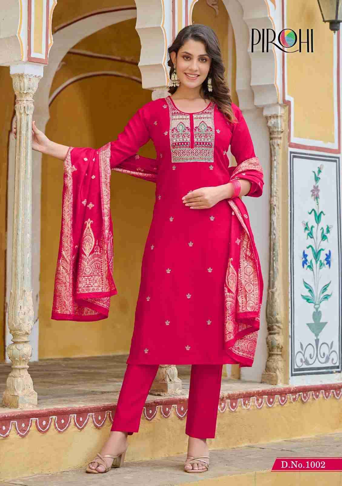 Mahiye By Pirohi 1001 To 1004 Series Beautiful Festive Suits Colorful Stylish Fancy Casual Wear & Ethnic Wear Viscose Silk Dresses At Wholesale Price