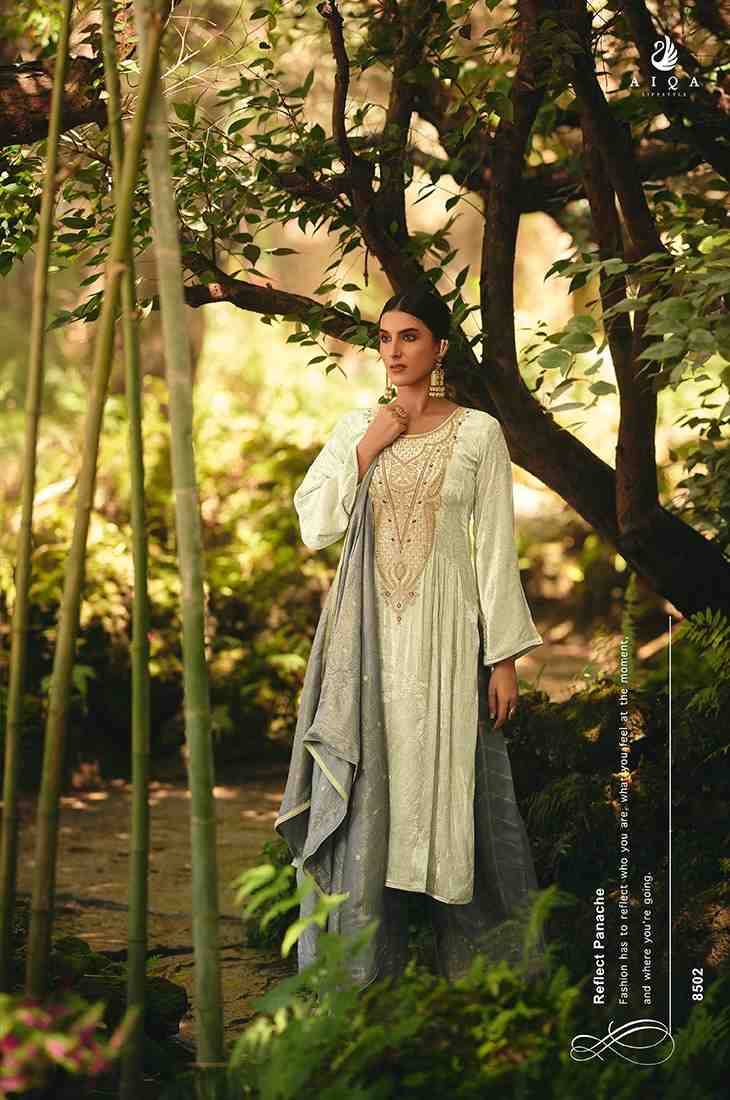 Hasrat By Aiqa 8501 To 8507 Series Beautiful Stylish Festive Suits Fancy Colorful Casual Wear & Ethnic Wear & Ready To Wear Pure Velvet With Work Dresses At Wholesale Price