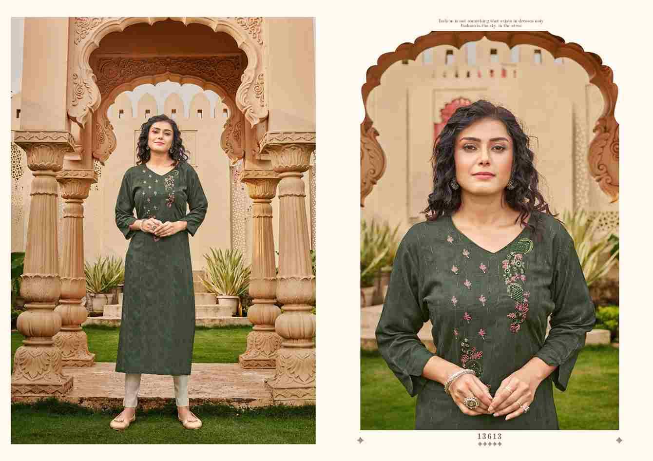 Gravity By Kalaroop 13612 To 13615 Series Designer Stylish Fancy Colorful Beautiful Party Wear & Ethnic Wear Collection Heavy Rayon Embroidered Kurtis At Wholesale Price