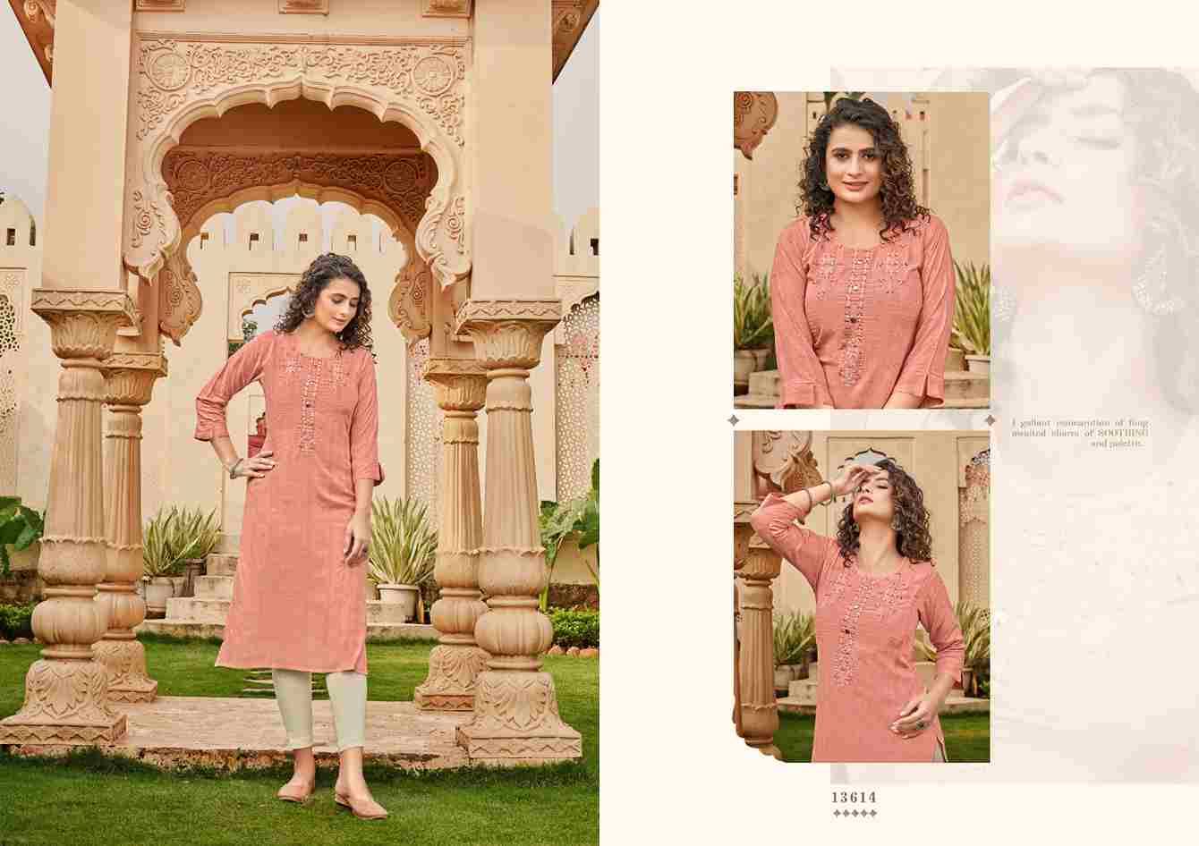 Gravity By Kalaroop 13612 To 13615 Series Designer Stylish Fancy Colorful Beautiful Party Wear & Ethnic Wear Collection Heavy Rayon Embroidered Kurtis At Wholesale Price