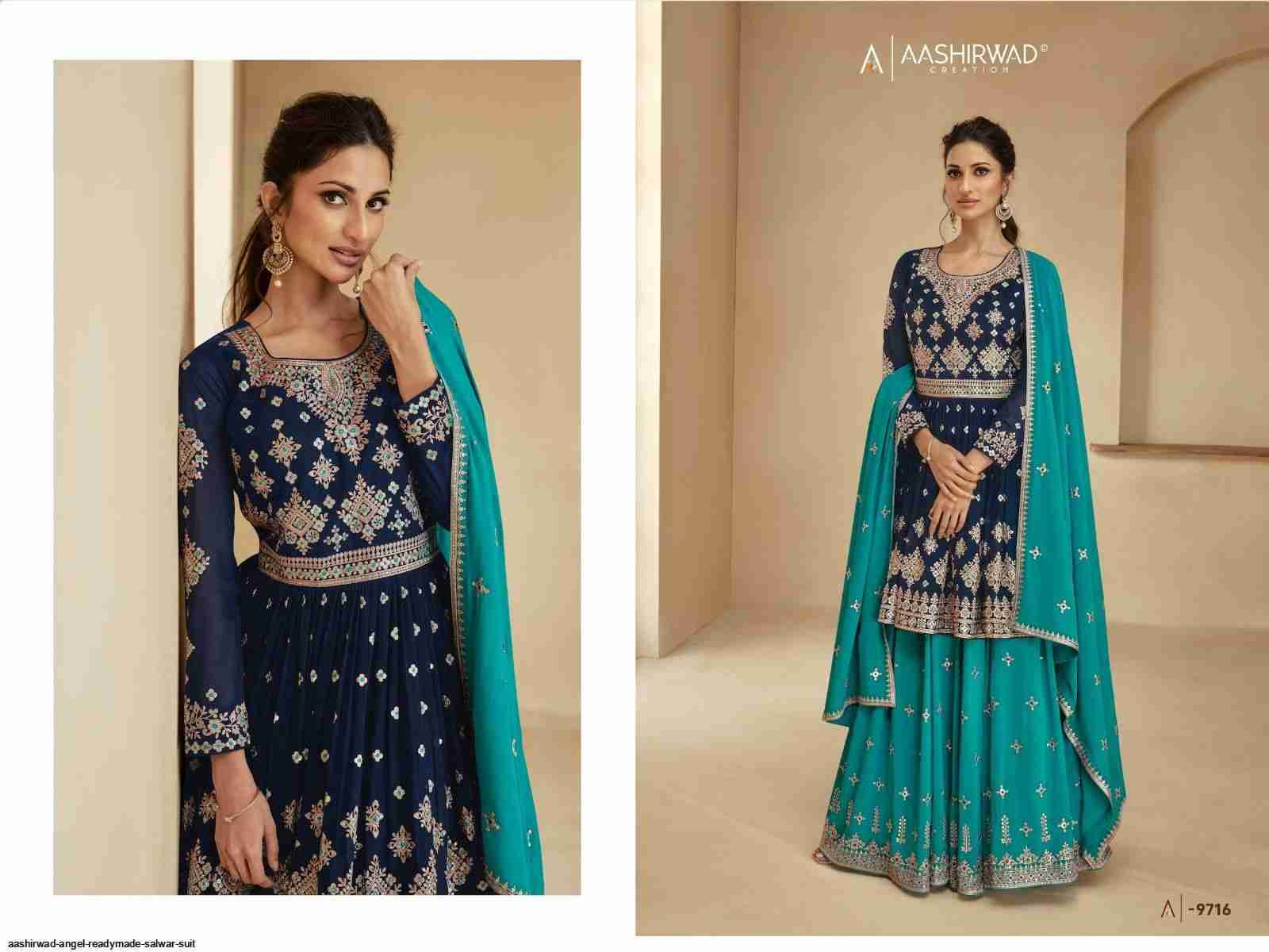 Angel By Aashirwad Creation 9714 To 9718 Series Beautiful Fetsive Suits Stylish Fancy Colorful Casual Wear & Ethnic Wear Georgette Embroidered Dresses At Wholesale Price