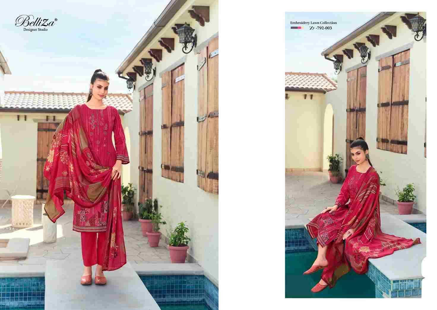 Naira Reloaded By Belliza 792-001 To 792-010 Series Beautiful Stylish Festive Suits Fancy Colorful Casual Wear & Ethnic Wear & Ready To Wear Pure Cotton Print With Work Dresses At Wholesale Price