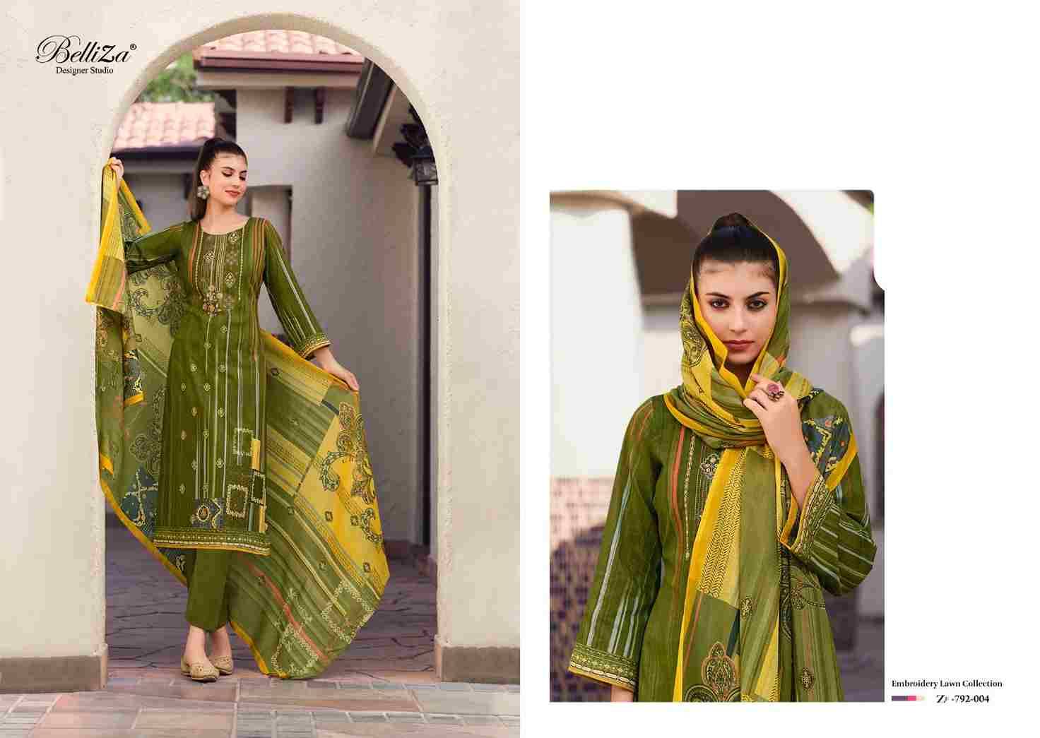 Naira Reloaded By Belliza 792-001 To 792-010 Series Beautiful Stylish Festive Suits Fancy Colorful Casual Wear & Ethnic Wear & Ready To Wear Pure Cotton Print With Work Dresses At Wholesale Price
