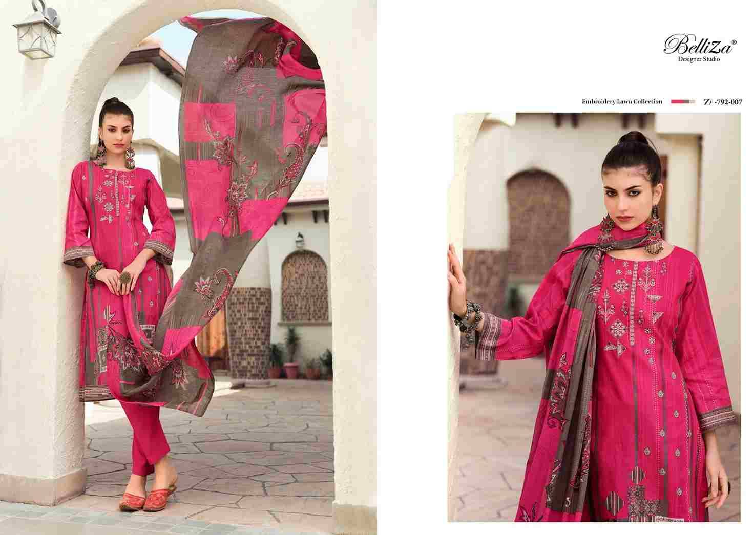 Naira Reloaded By Belliza 792-001 To 792-010 Series Beautiful Stylish Festive Suits Fancy Colorful Casual Wear & Ethnic Wear & Ready To Wear Pure Cotton Print With Work Dresses At Wholesale Price