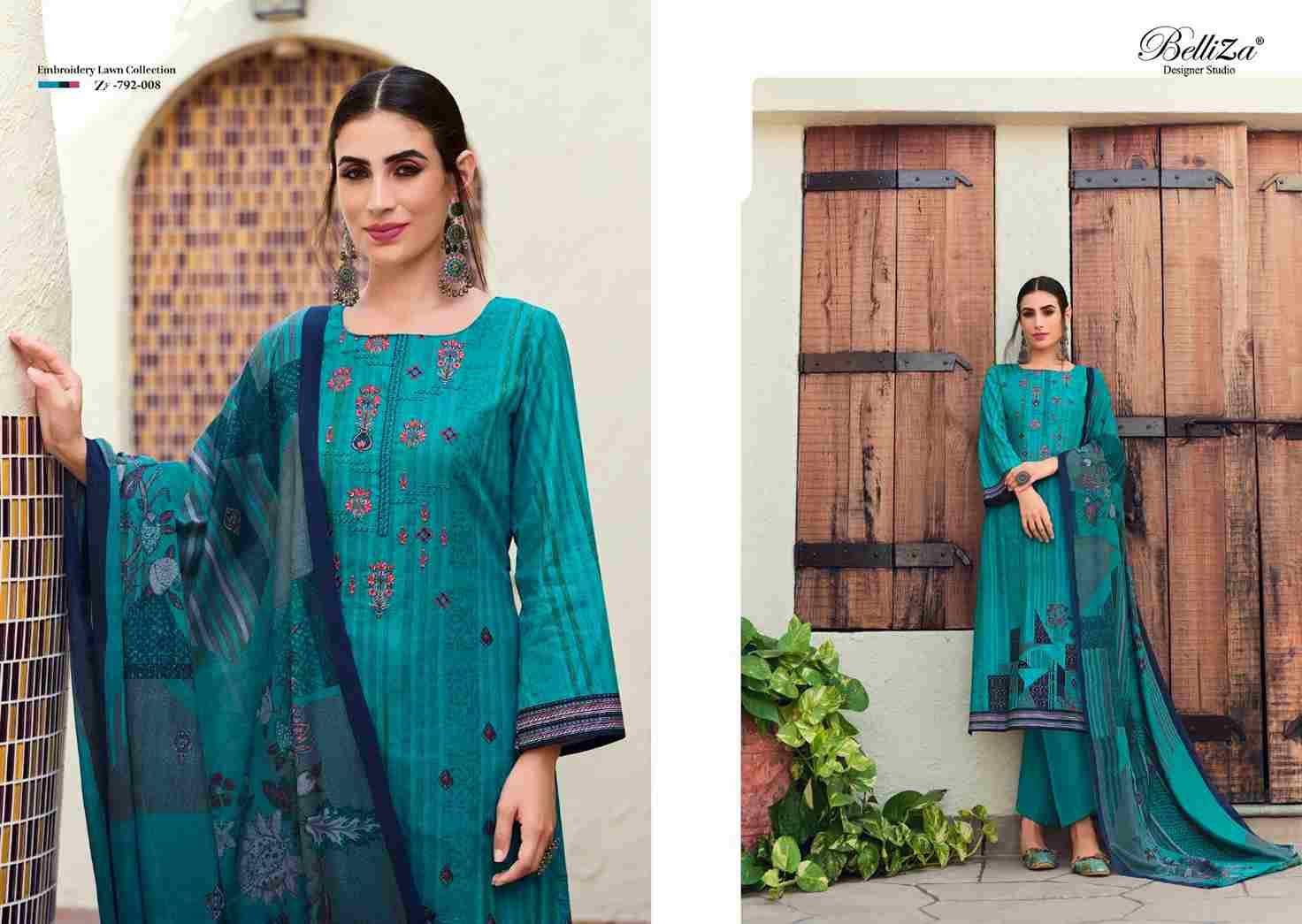 Naira Reloaded By Belliza 792-001 To 792-010 Series Beautiful Stylish Festive Suits Fancy Colorful Casual Wear & Ethnic Wear & Ready To Wear Pure Cotton Print With Work Dresses At Wholesale Price