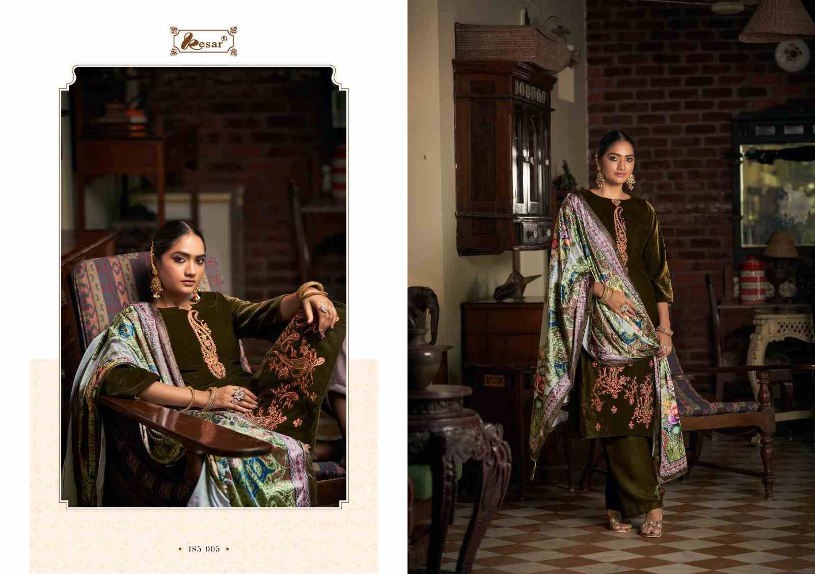 Meenakari By Kesar 185-001 To 185-006 Series Beautiful Stylish Festive Suits Fancy Colorful Casual Wear & Ethnic Wear & Ready To Wear Pure Viscose Velvet Print With Work Dresses At Wholesale Price