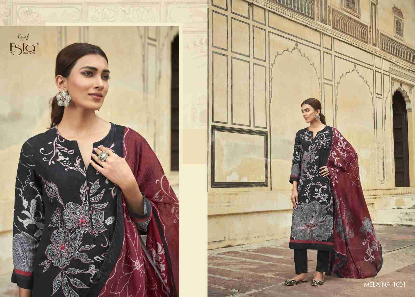Melaina By Esta Designs 1001 To 1007 Series Beautiful Stylish Festive Suits Fancy Colorful Casual Wear & Ethnic Wear & Ready To Wear Muslin Digital Print Dresses At Wholesale Price