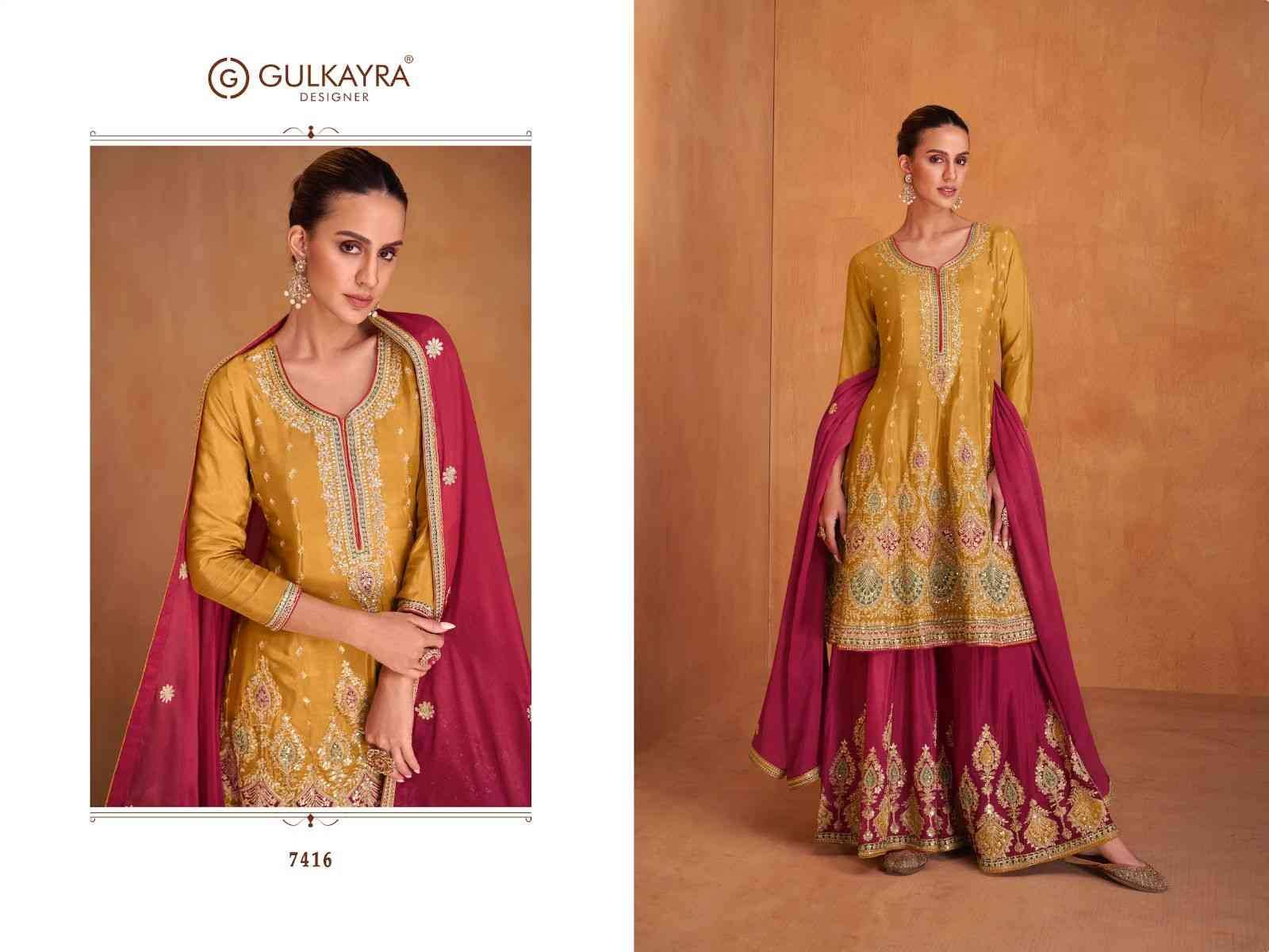Shysha By Gulkayra Designer 7416 To 7420 Series Beautiful Festive Suits Colorful Stylish Fancy Casual Wear & Ethnic Wear Chinnon Dresses At Wholesale Price
