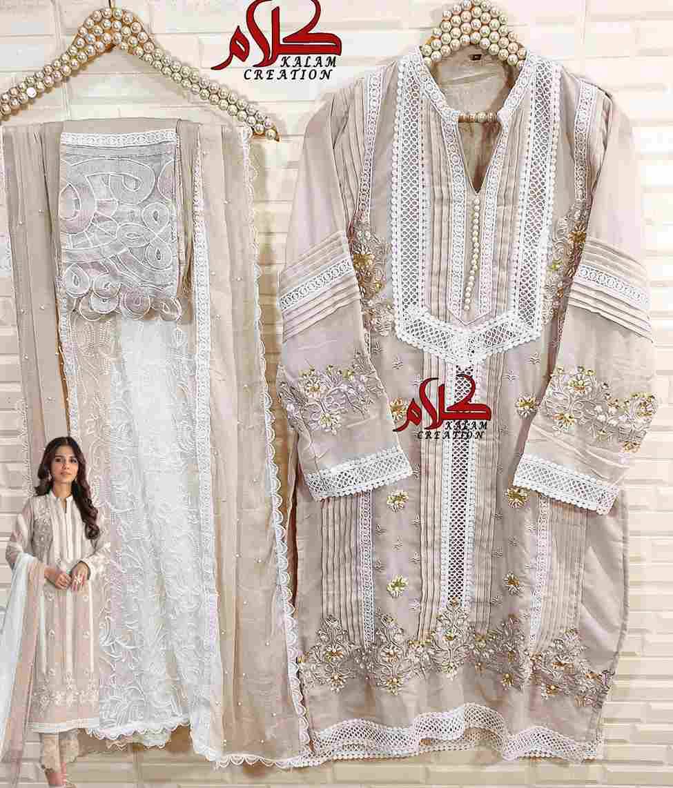 Kalam 1120 Colours By Kalam Creation 1120-A To 1120-B Series Beautiful Pakistani Suits Colorful Stylish Fancy Casual Wear & Ethnic Wear Faux Georgette Embroidered Dresses At Wholesale Price