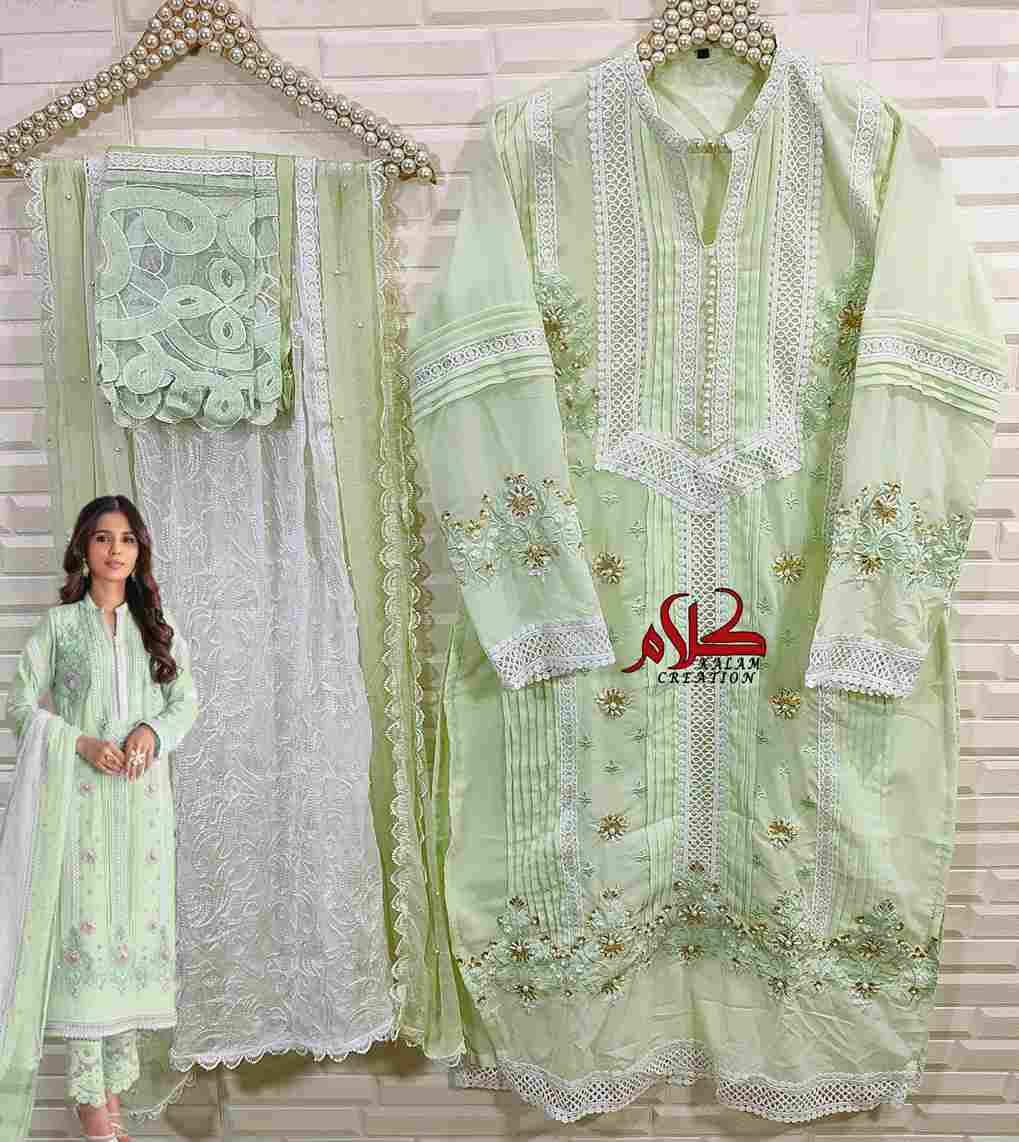 Kalam 1120 Colours By Kalam Creation 1120-A To 1120-B Series Beautiful Pakistani Suits Colorful Stylish Fancy Casual Wear & Ethnic Wear Faux Georgette Embroidered Dresses At Wholesale Price