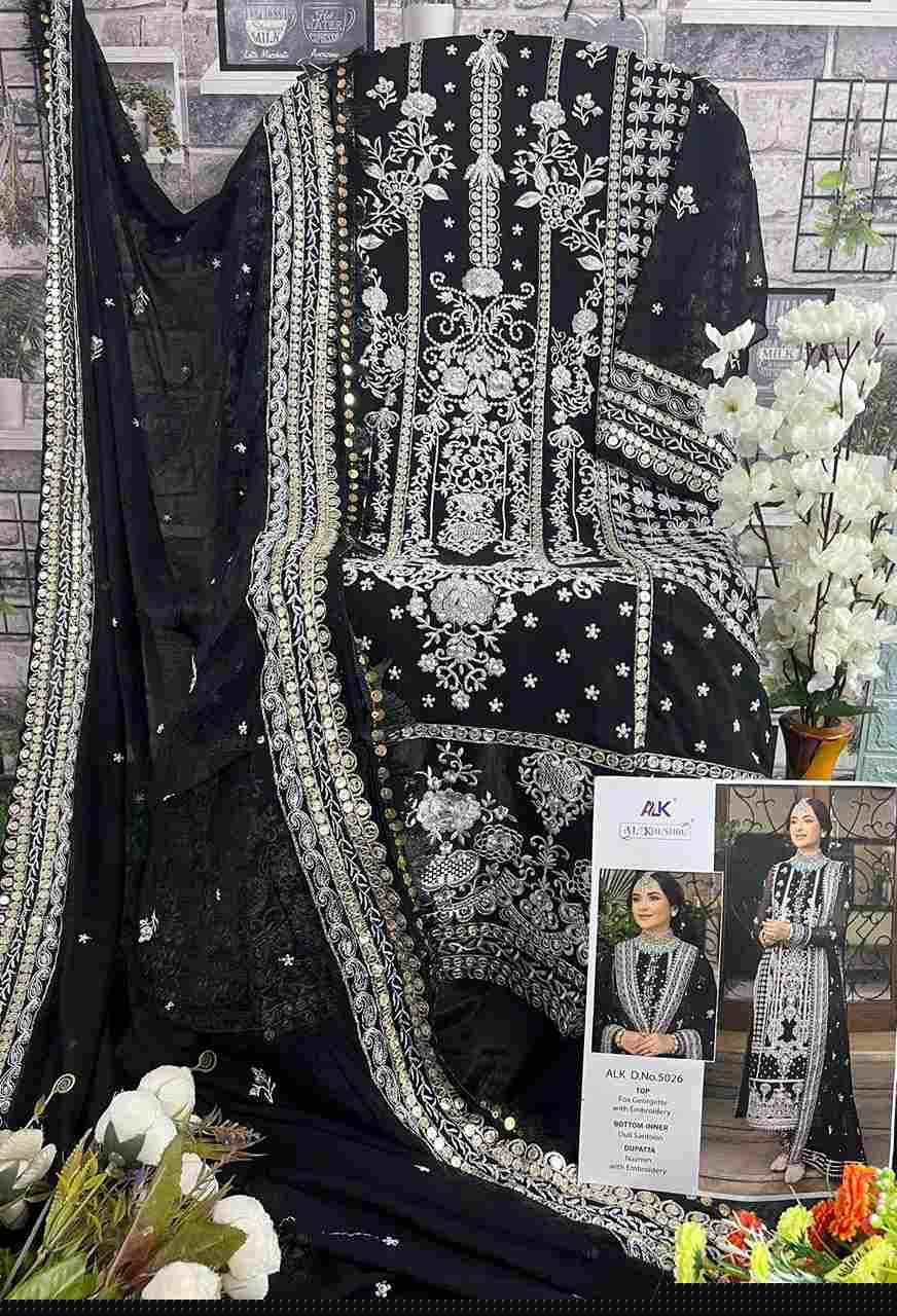 Al Khushbu Hit Design 5026 By Al Khushbu Beautiful Pakistani Suits Stylish Fancy Colorful Party Wear & Occasional Wear Faux Georgett Embroidered Dresses At Wholesale Price
