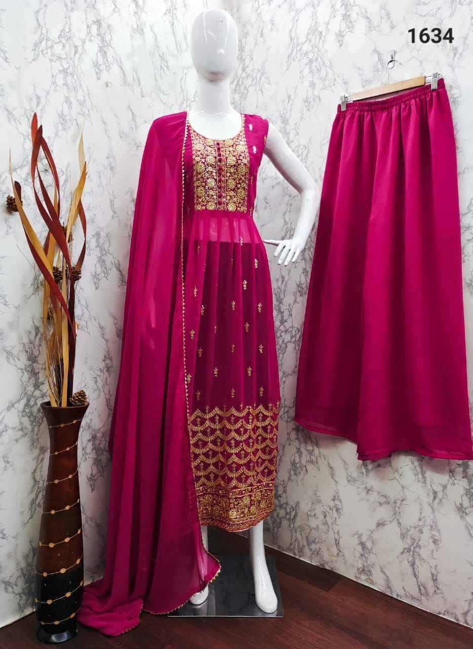 Paradise By Nazneen 1634 To 1638 Series Beautiful Festive Suits Colorful Stylish Fancy Casual Wear & Ethnic Wear Heavy Georgette Dresses At Wholesale Price