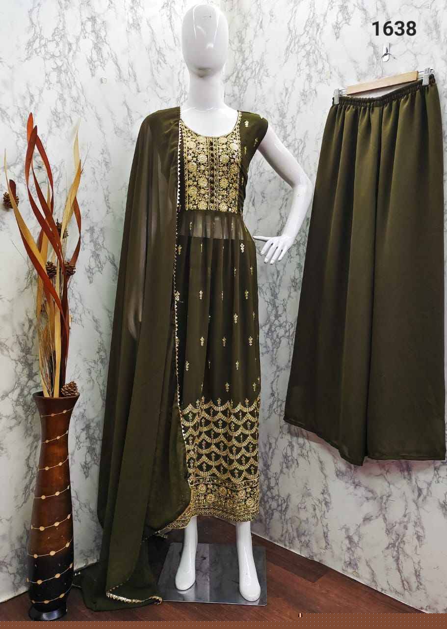 Paradise By Nazneen 1634 To 1638 Series Beautiful Festive Suits Colorful Stylish Fancy Casual Wear & Ethnic Wear Heavy Georgette Dresses At Wholesale Price