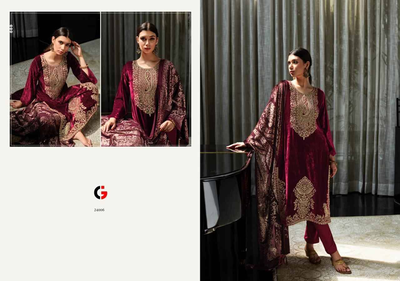 Murad By Gull Jee 24001 To 24006 Series Beautiful Festive Suits Colorful Stylish Fancy Casual Wear & Ethnic Wear Pure Velvet Embroidered Dresses At Wholesale Price