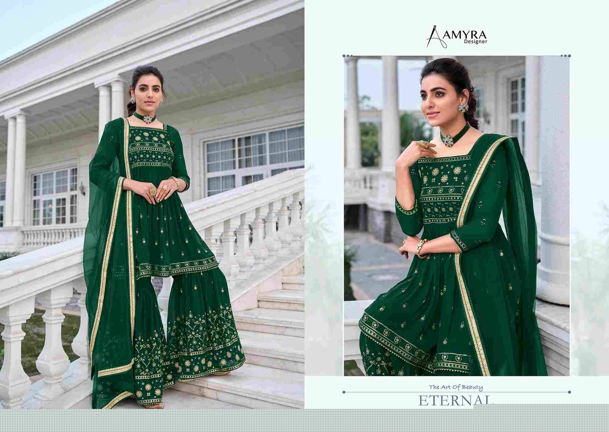 Angel By Amyra Designer 101 To 104 Series Beautiful Stylish Sharara Suits Fancy Colorful Casual Wear & Ethnic Wear & Ready To Wear Heavy Georgette Embroidered Dresses At Wholesale Price