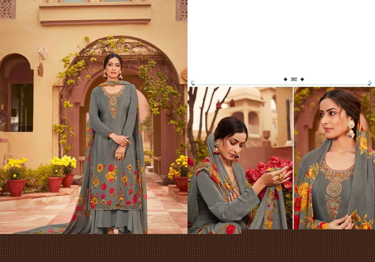 Silky Crape By Fashid Wholesale 361 To 368 Series Beautiful Stylish Festive Suits Fancy Colorful Casual Wear & Ethnic Wear & Ready To Wear Heavy Crepe Embroidered Dresses At Wholesale Price