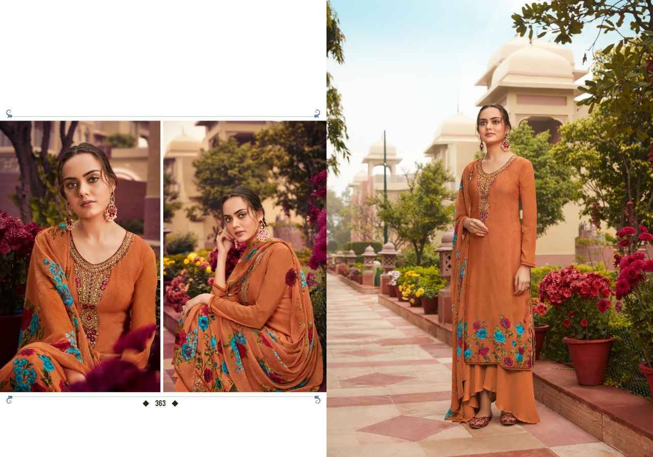 Silky Crape By Fashid Wholesale 361 To 368 Series Beautiful Stylish Festive Suits Fancy Colorful Casual Wear & Ethnic Wear & Ready To Wear Heavy Crepe Embroidered Dresses At Wholesale Price