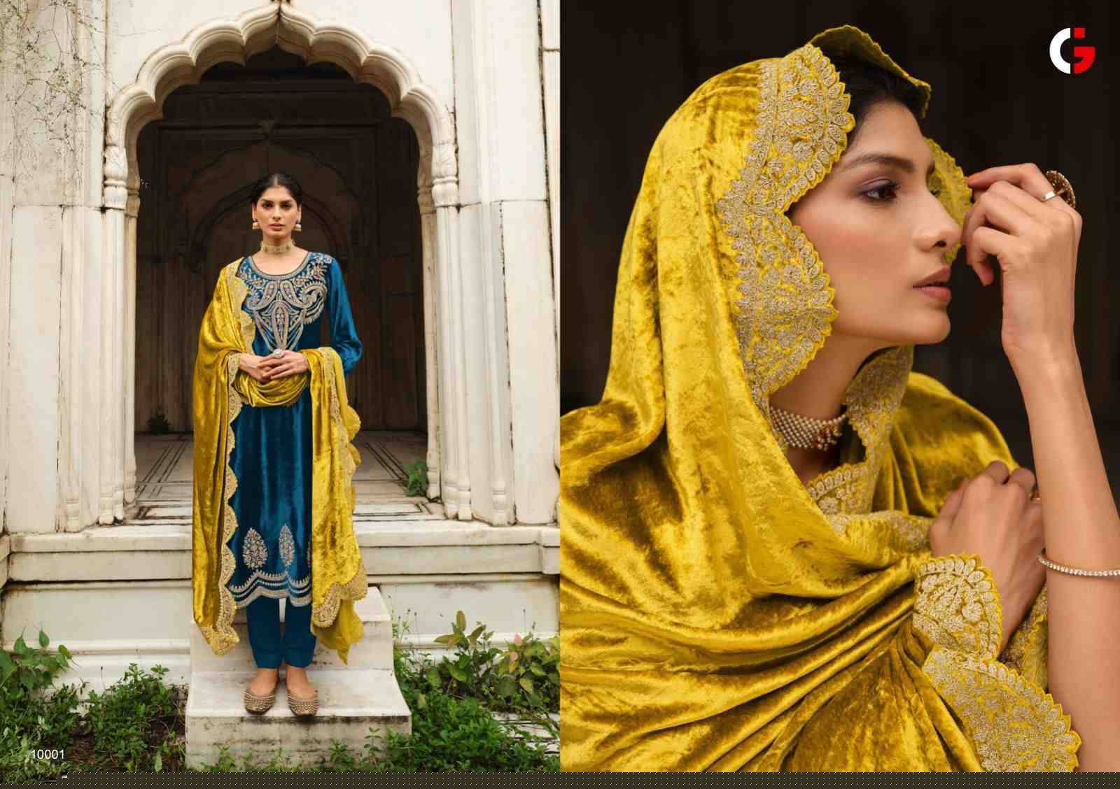 Mehfil E Ishq By Gull Jee 10001 To 10006 Series Beautiful Festive Suits Colorful Stylish Fancy Casual Wear & Ethnic Wear Viscose Velvet Embroidered Dresses At Wholesale Price