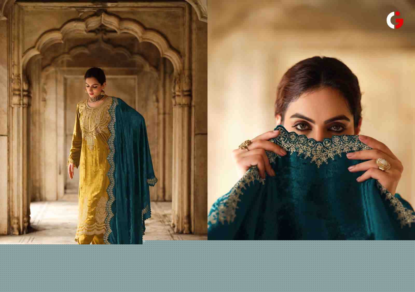 Mehfil E Ishq By Gull Jee 10001 To 10006 Series Beautiful Festive Suits Colorful Stylish Fancy Casual Wear & Ethnic Wear Viscose Velvet Embroidered Dresses At Wholesale Price