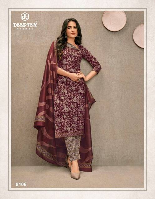 Miss India Vol-81 By Deeptex Prints 8101 To 8126 Series Beautiful Stylish Suits Fancy Colorful Casual Wear & Ethnic Wear & Ready To Wear Pure Cotton Printed Dresses At Wholesale Price
